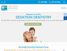 Tablet Screenshot of grundyfamilydentalcare.com